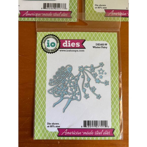 IO Stamps Metal Die Set Of 3 Uncaged Bird Wrought Iron Fence & Winter Fairy - Picture 6 of 10